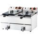 Doppel-Fritteuse CATERINA mit Ablasshahn und Kaltzone, 2x 10 Liter, 6,3 kW, 230V